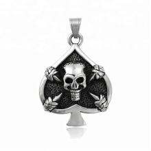 34140 xuping fashion Special design black gun color cool  heart shape skull  pendant
